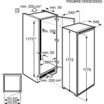 Faure FRDN18FS2 - Réfrigérateur 1 Porte Encastrable - 310L - Froid Brassé - A++ - L 56 x H 178 cm - Fixation Glissiere