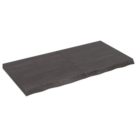 vidaXL Dessus de bureau gris foncé 120x60x6 cm bois chêne traité