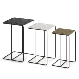 Rousseau Ensemble de tables d'appoint 3 Pièces Covera Métal Multicolore