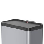 Hailo poubelle à pédale oko duo plus taille l 17+9 l argenté 0630-220