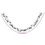 vidaXL Guirlande de Noël avec boules blanc et gris 175 cm polystyrène