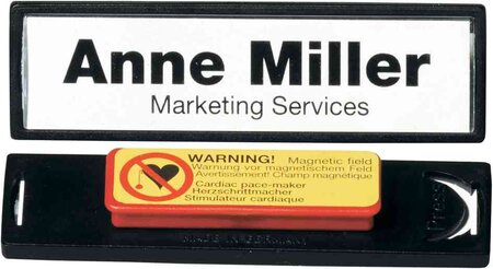 Boite de 25 Badge Clip-Card 40 x 75 mm avec aimant 17 x 67 mm DURABLE