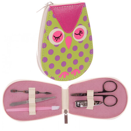 Set beauté des ongles vert hiboux