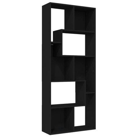 vidaXL Bibliothèque Noir 67x24x161 cm Aggloméré