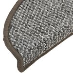vidaXL Tapis de marches d'escalier 15 Pièces Gris 56x17x3 cm