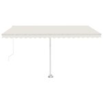 vidaXL Auvent manuel rétractable sur pied 450x300 cm Crème