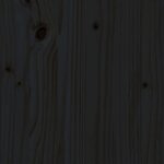 vidaXL Cadre de lit Noir Bois massif 140x200 cm