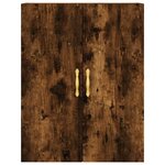 vidaXL Buffet haut Chêne fumé 69 5x34x180 cm Bois d'ingénierie