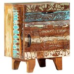 vidaXL Table de chevet sculptée à la main 40x30x50cm Bois récupération