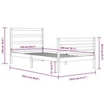 vidaXL Cadre de lit Marron miel Bois de pin massif 100x200 cm