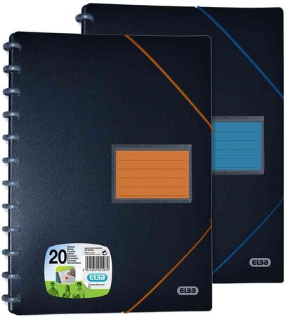 Protège-documents amovible Vario Zip Student A4 20 poch. elast PP Assortis ELBA