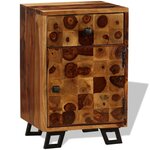 vidaXL Table de chevet Bois massif de Sesham 37 x 30 x 54 cm