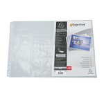 Sachet De 10 Pochettes Perforées Biseautées Pour Classeur Exactive - Polypropylène Lisse 5 5/100 - A3 - X 5 - Exacompta