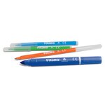 PRIMO 623BPS75 36 feutres géants et 36 feutres super-lavables pointe fine, en seau de 72, 12 couleurs, 3 pochoirs