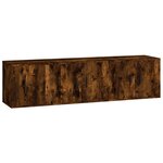 vidaXL Ensemble de meubles TV 3 Pièces Chêne fumé Bois d'ingénierie