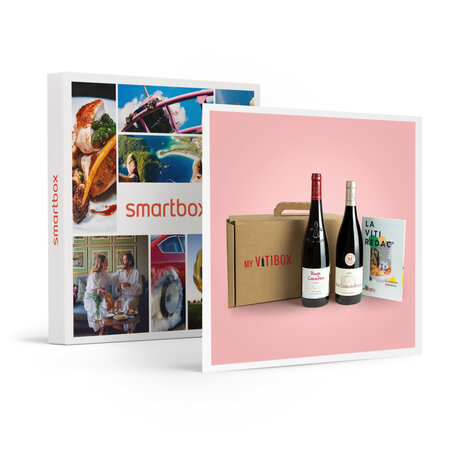 SMARTBOX - Coffret Cadeau Box Rouge Passion : 2 bouteilles de vin et livret de dégustation durant 2 mois -  Gastronomie