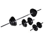 vidaXL Tour de musculation avec jeu d'haltères et poids 30 5 kg