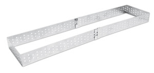 Cadre À Tarte Rectangle Extensible Perforé Inox 22-42 Cm