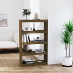 vidaXL Bibliothèque/Séparateur de pièce Marron miel 80x30x135 5 cm Pin