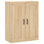 vidaXL Buffet haut Chêne sonoma 69 5x34x180 cm Bois d'ingénierie