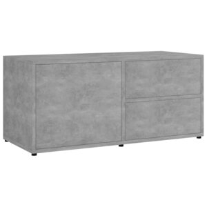 vidaXL Meuble TV Gris béton 80x34x36 cm Aggloméré