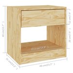 vidaXL Tables de chevet 2 Pièces 40x31x40 cm Bois de pin massif