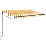 vidaXL Auvent automatique sur pied 300x250 cm Jaune/Blanc