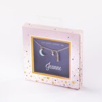 Collier prénom jeanne avec pendentif lune