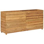 vidaXL Lit surélevé 150x40x72 cm Bois massif de teck et acier