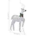 vidaXL Décoration de Noël Rennes et traîneau 100 LED Extérieur Argenté