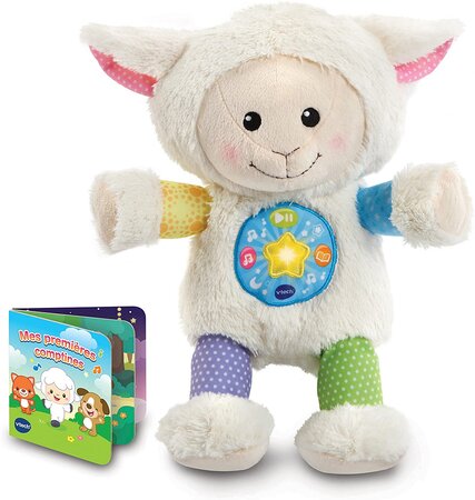 Peluche Mouton Comptines Câline Blanc