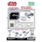 Maquette 3D métal Star Wars Tie Fighter de Dark Vador