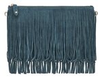 Pochette à franges ET chargeur de téléphone Bleu