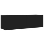vidaXL Ensemble de meubles TV 8 Pièces Noir Bois d'ingénierie