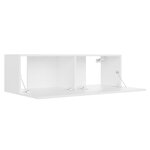 vidaXL Ensemble de meubles TV 3 Pièces Blanc Aggloméré