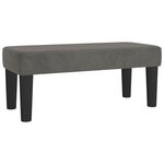vidaXL Lit à sommier tapissier avec matelas Gris foncé 100x200 cm