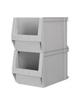 (BAC A BEC PLAST. GRAND VOLUME) Bac à bec plastique grand volume GRIS 600 x 400 x 300mm