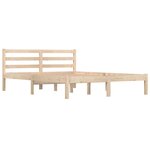 vidaXL Cadre de lit Bois de pin massif 120x190 cm Petit double