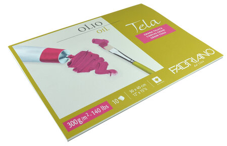 Papier Fabriano Tela Grain Toile Bloc 30x40 300 g 10 feuil.