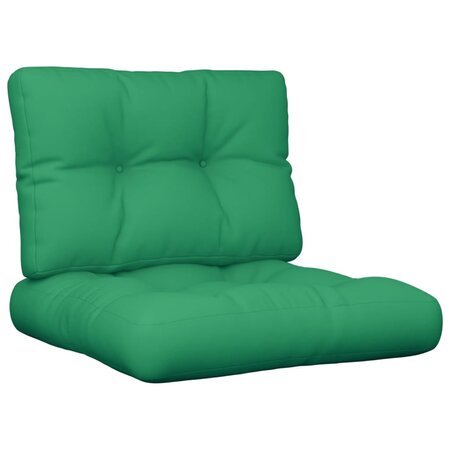 vidaXL Coussins de palette 2 Pièces vert tissu