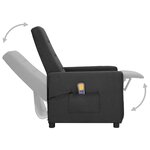 vidaXL Fauteuil de massage Gris foncé Tissu