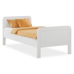 Lit confortable 90x200 Hauteur réglable Blanc