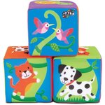 Jumbo 19811 - soft cubes - cubes de tissu colorés doux et légers pour presser  lancer et construire