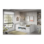 BONNY Lit capitaine 90x200  Blanc sans sommier