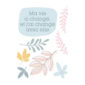 Transfert textile thermocollant A5 Slow Life - Ma vie