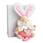 DOUDOU ET COMPAGNIE Lapin de sucre - Boîte a musique Rose