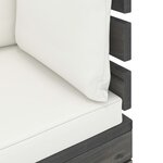 vidaXL Salon palette de jardin 9 Pièces avec coussins Bois de pin massif
