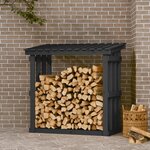 vidaXL Support pour bois de chauffage Gris 108x64 5x109 cm Bois de pin