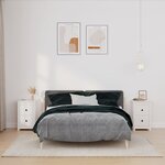 vidaXL Tables de chevet 2 Pièces Blanc 40x35x61 5 cm Bois de pin massif