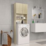 vidaXL Meuble de machine à laver Chêne Sonoma 64x25 5x190 cm Aggloméré